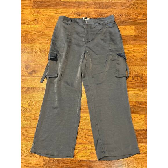 Nina Parker Plus Size Cargo Pants 16W – Vintage Indigo Straight Leg Curvy Style - Picture 1 of 11